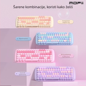 MOFII mehanička tipkovnica, do 87 tipki, žičana, vodootporna, mehanički prekidači, ABS kućište, kabel 1,8 m