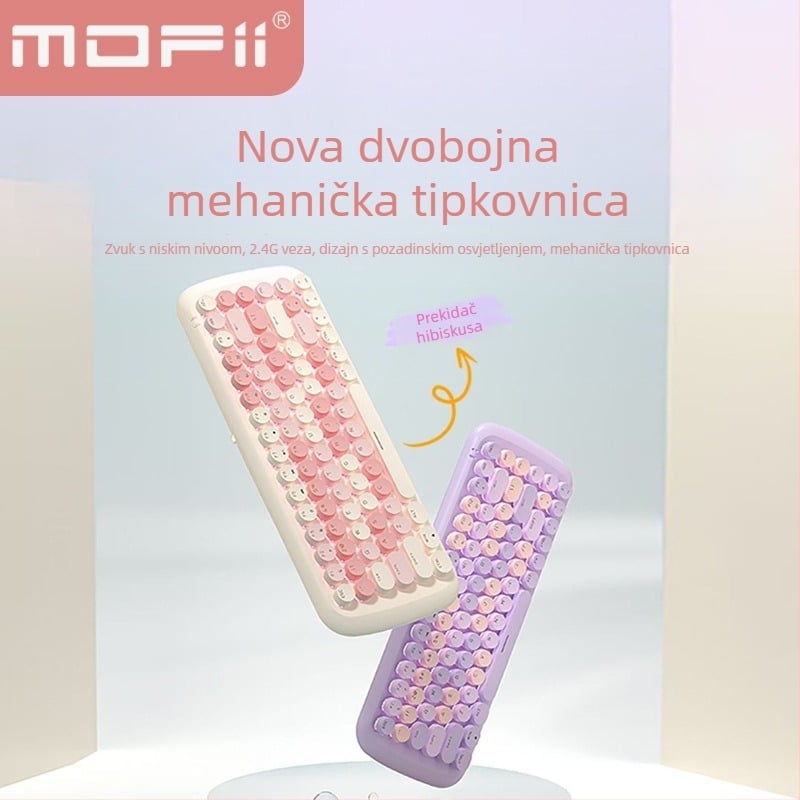 MOFII mehanička tipkovnica, do 87 tipki, žičana, vodootporna, mehanički prekidači, ABS kućište, kabel 1,8 m