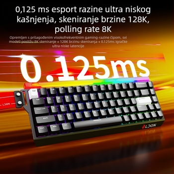 LDON68PRO Mehanička tipkovnica s magnetnim osovinama, 87 tipki, žično, RGB podsvjetljenje