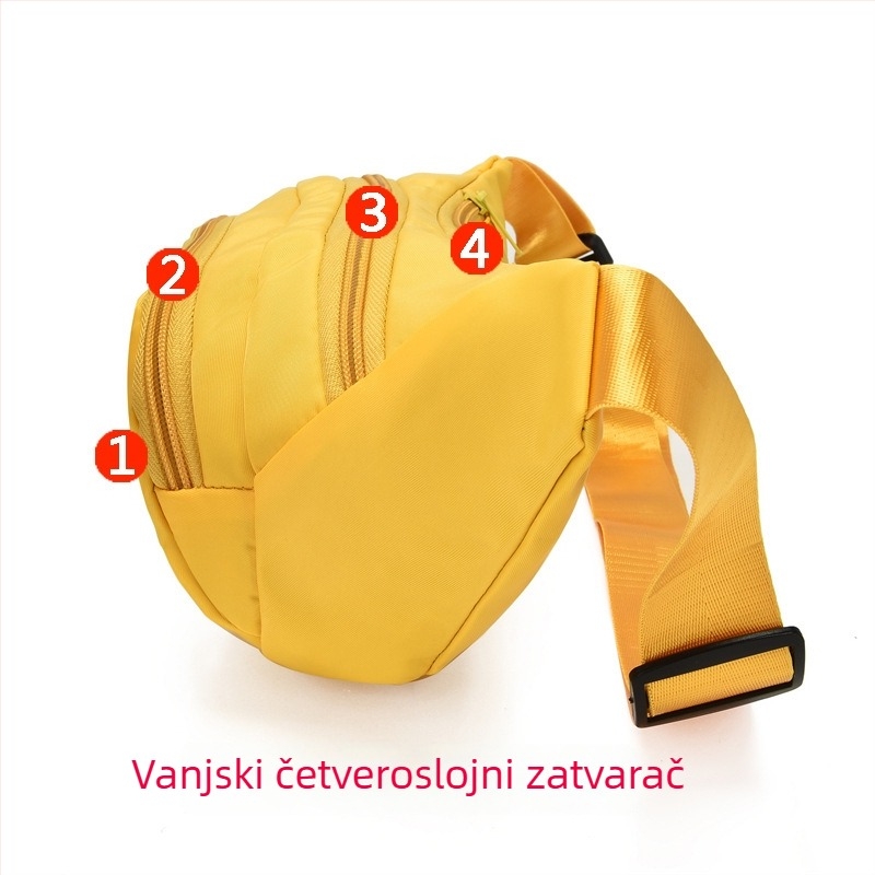 Torba za telefon oko struka, velika kapaciteta, vodootporna, cross-body dizajn, džep za dokumente i unutarnji patch džep (Oxford platna; zatvarač; džep za dokumente; unutarnji patch džep; mezzanin džep)