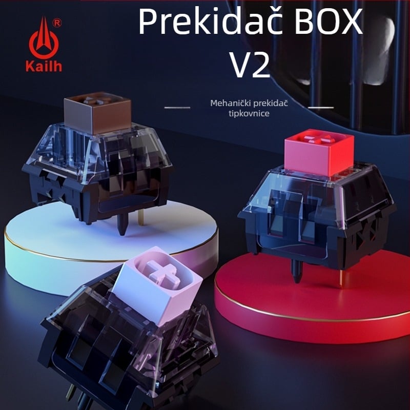 Kailh BOX mehanička tipkovnica s RGB osvjetljenjem, BOX prekidači, žičana, otporna na prašinu i vodootporna