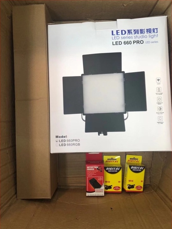 LED dopunsko svjetlo Led660 Pro za livestream i fotografiju na lokaciji, 10–50W, 110–220V, tri temperature osvjetljenja, punjivo