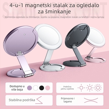 Sklopivi magnetski držač svjetla za selfie, 5V, ispod 10W, podesiva temperatura boje 2500–9900K, za selfie, kratke video zapise i prijenos uživo