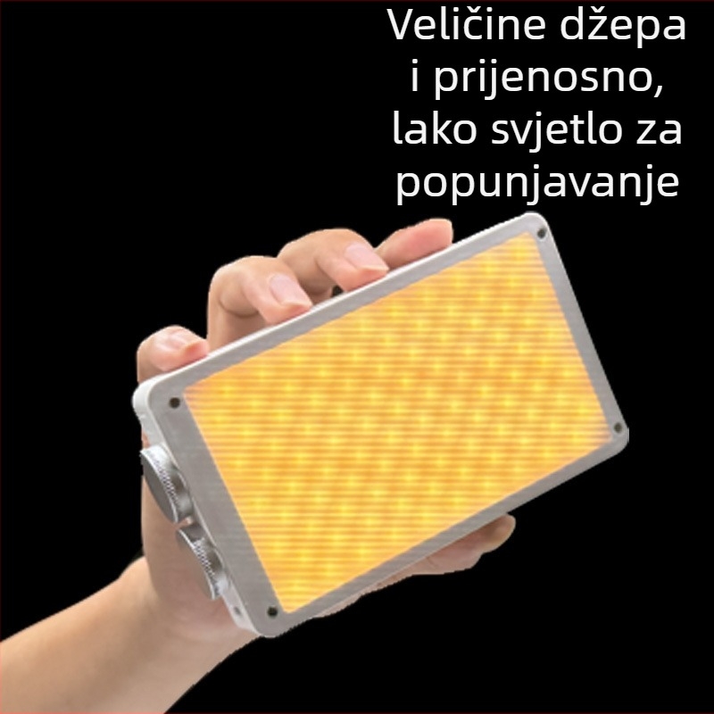 VL-40 40W LED džepno svjetlo za mobitel/kameru — ugrađena baterija, tri boje temperature, ručno korištenje, prenosno za vanjski live streaming i fotografiju