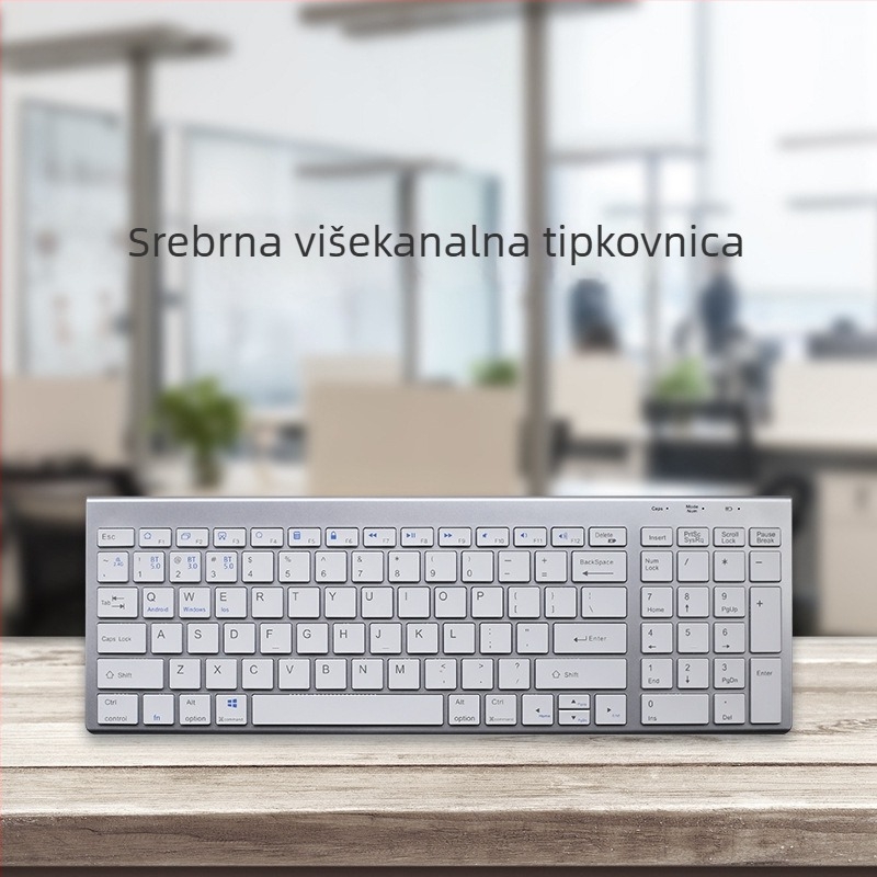 Bluetooth bežični set tipkovnice i miša, 1600 DPI, ergonomski, vodootporan, tri načina, model K007