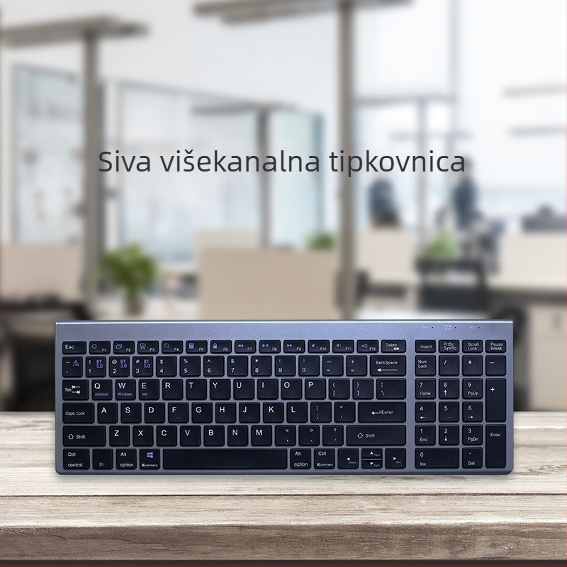 Bluetooth bežični set tipkovnice i miša, 1600 DPI, ergonomski, vodootporan, tri načina, model K007
