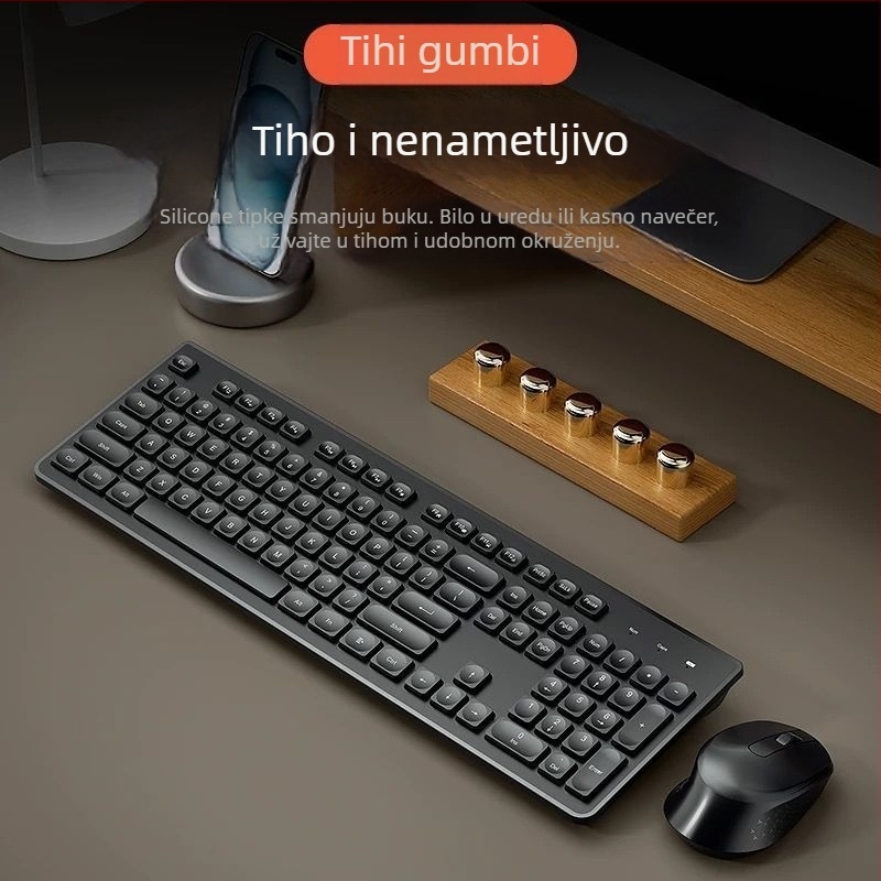 Bežični set tipkovnice i miša – USB sučelje, 1000 DPI optička rezolucija, USB prijemnik (1000 DPI optička rezolucija, USB sučelje, USB prijemnik)
