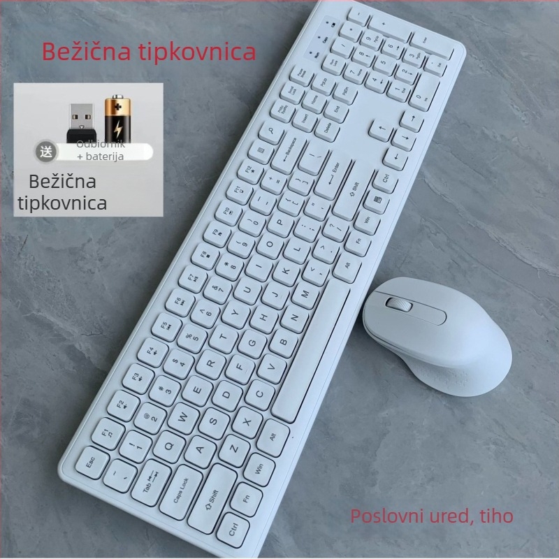 Bežični set tipkovnice i miša – USB sučelje, 1000 DPI optička rezolucija, USB prijemnik (1000 DPI optička rezolucija, USB sučelje, USB prijemnik)