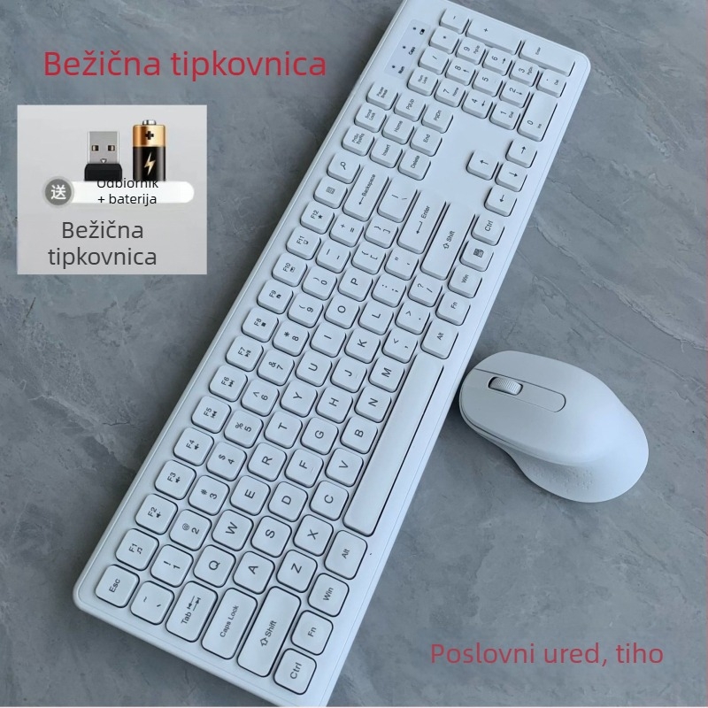 Bežični set tipkovnice i miša – USB sučelje, 1000 DPI optička rezolucija, USB prijemnik (1000 DPI optička rezolucija, USB sučelje, USB prijemnik)