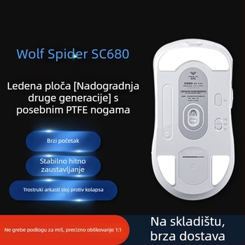 Podloške za miša Wolf Spider sc680/sc580 — otporne na habanje, glatke, točno poravnanje slotova — bez tragova ljepila — uzorak po mjeri
