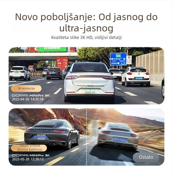Auto kamera 2025 novi model, bežična, Ultra HD noćni vid, nadzor parkiranja, 24-satno snimanje