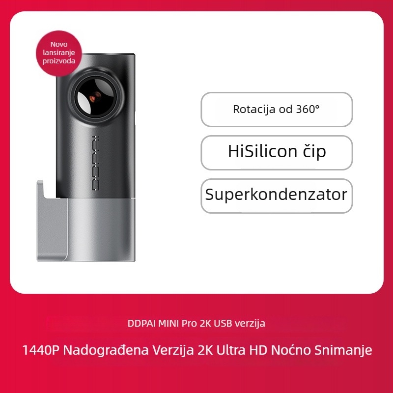 Auto kamera 2025 novi model, bežična, Ultra HD noćni vid, nadzor parkiranja, 24-satno snimanje