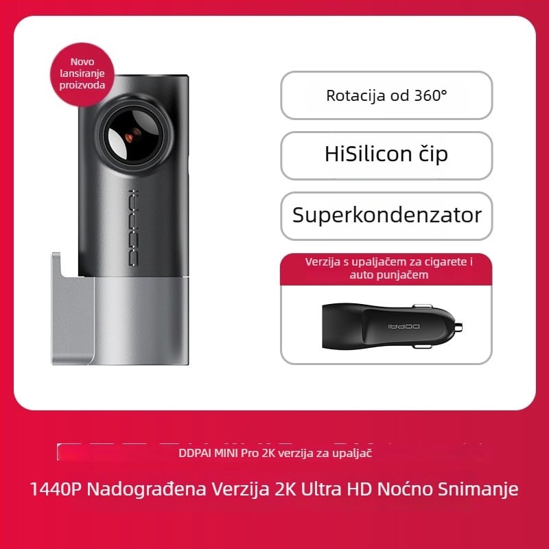 Auto kamera 2025 novi model, bežična, Ultra HD noćni vid, nadzor parkiranja, 24-satno snimanje