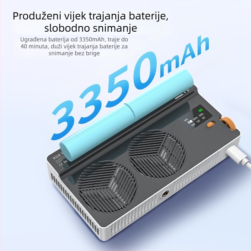 PB40R 40W RGB Svjetlo za fotografiju — za fotografiju na mobilnom telefonu, 3 boje temperature, stolni nosač