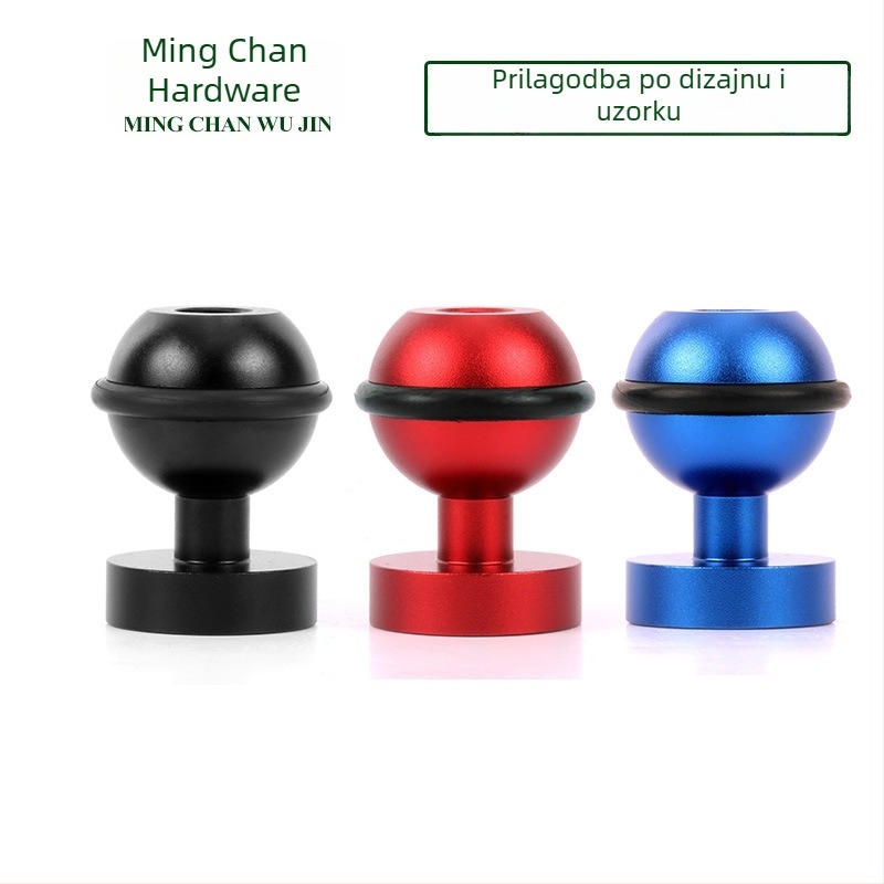 Adapter držač za kugličnu glavu od 1 inča, aluminijska legura, mini rameni za podvodnu fotografiju rasvjeta, s 1/4-in kugličnim nosačem i 3/8-in pan/tilt nosačem