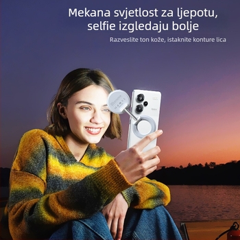 Sklopiva svjetlosna dopuna za mobilni telefon — ručna upotreba, 3 boje temperature svjetla, <10W, 5V/1A, model K3