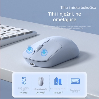 GPW-9 Bežični Bluetooth miš, 1600 DPI, 4 tipke, 100 g, kompatibilan s notebookom
