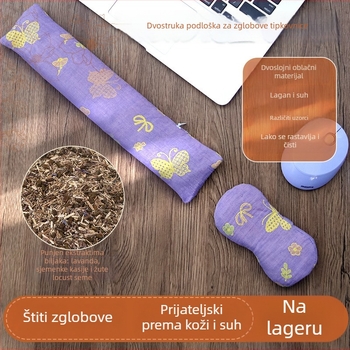 Podloga za zglob miša s Mugwortom i lavandom, platno, japanski minimalistički stil, podrška zgloba