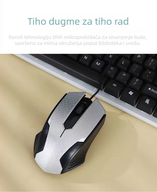 Žično USB gaming miša, 1000 DPI, 3 tipke, kabel 1,3 m, ergonomska