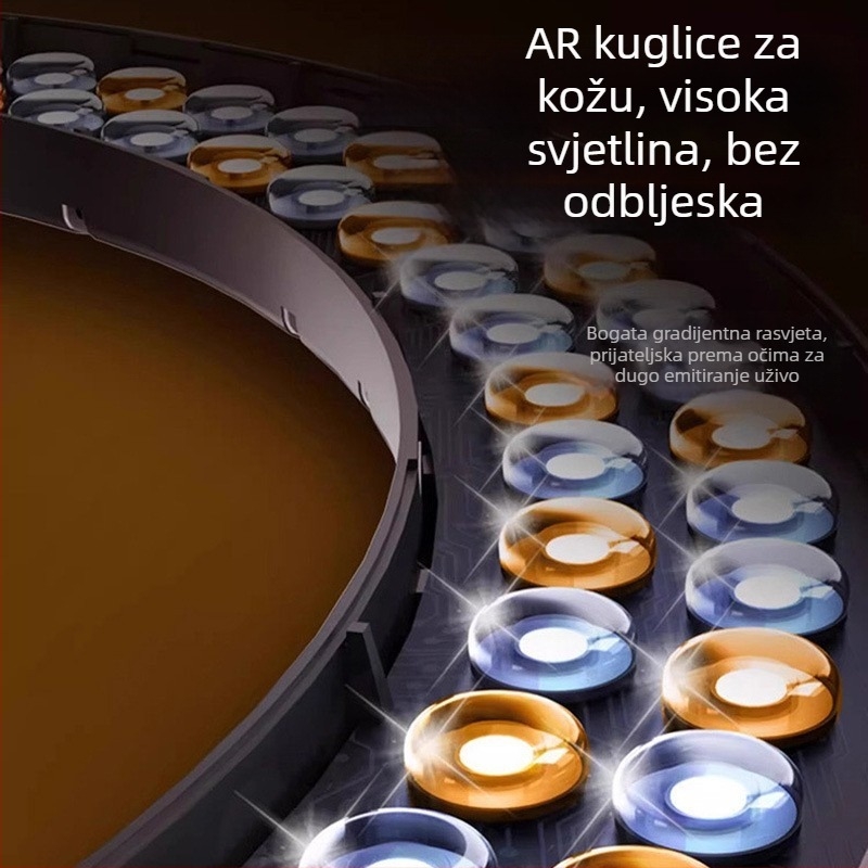Ring svjetlo za livestream s osvjetljenjem lica, prijenosni stalak s tri pozicije, 37W, 12V