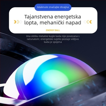 Žičana mehanička gaming miša W9 s makro-programiranjem, 7 tipki, USB, optički senzor