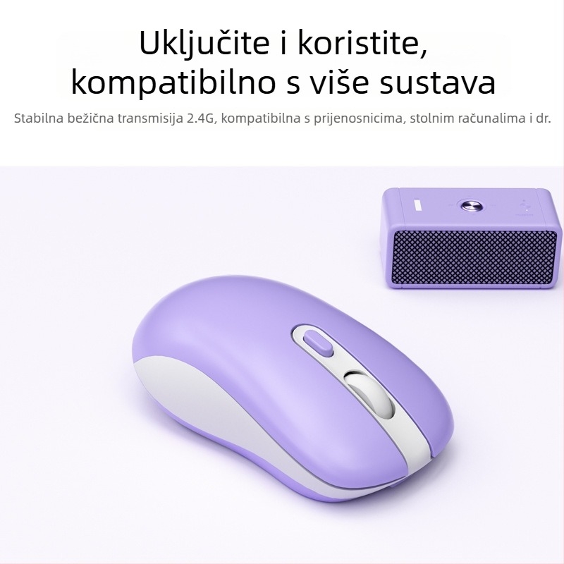 Bežična miš C4025, 6 tipki, Plug and Play, ergonomski, kompatibilan s računalom, mobitelom i tabletom