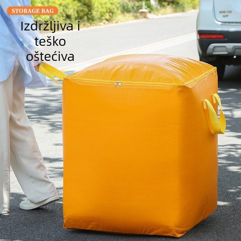 Torba za preseljenje za pakiranje — velika kapaciteta, kubni oblik, PE tkanina, sklopiva, za skladištenje deka (Model 01b1594)