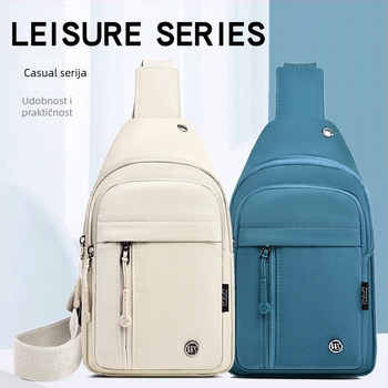 Ženska nylon crossbody torba – zatvaranje na zip, unutarnja džep sa zipom, podstava od poliestra, mekana tekstura, Willowstar