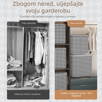 Torba za skladištenje deke, kubnog oblika, netkani materijal, višenamjenska, skladište u spavaćoj sobi