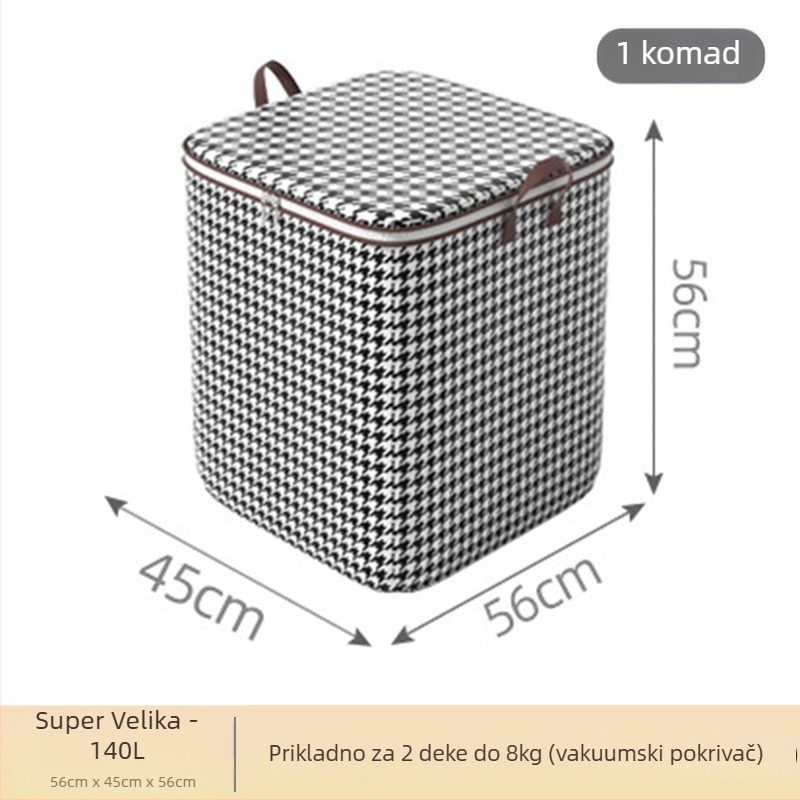 Torba za skladištenje deke, kubnog oblika, netkani materijal, višenamjenska, skladište u spavaćoj sobi