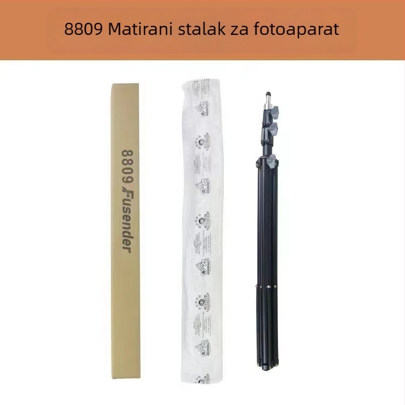 Tripod s kugličnom glavom za prijenos uživo i fotografiju, četiri sekcije, željezna konstrukcija, nosivost 11–15 kg, model 8809
