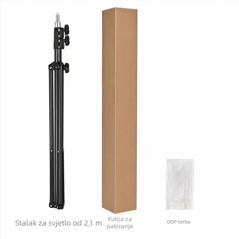 Tripod s kugličnom glavom za prijenos uživo i fotografiju, četiri sekcije, željezna konstrukcija, nosivost 11–15 kg, model 8809