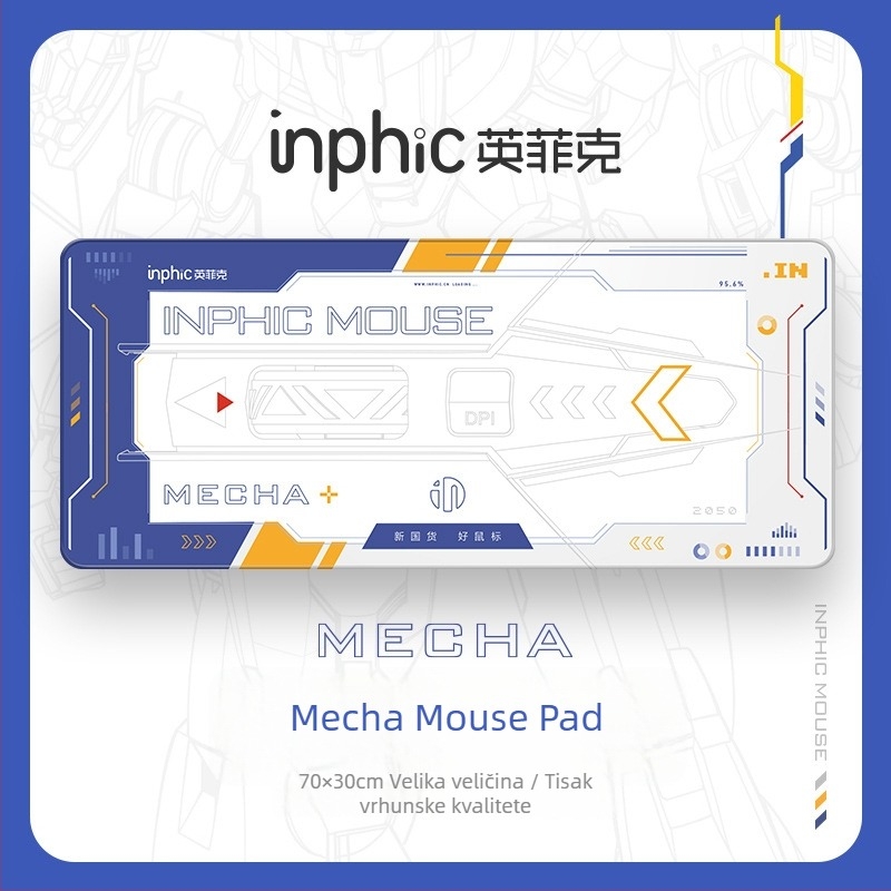 Inphic PD100 mišja podloga, tekstilna stolna podloga, protuklizna, jednostrana, tisak logotipa, OEM prilagodba