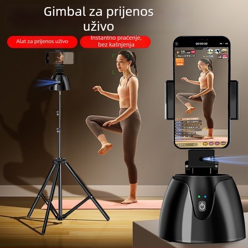 Kuglična glava stativa za univerzalni pametni telefon, plastično tijelo, branda Gacas, instalacija Bound APP
