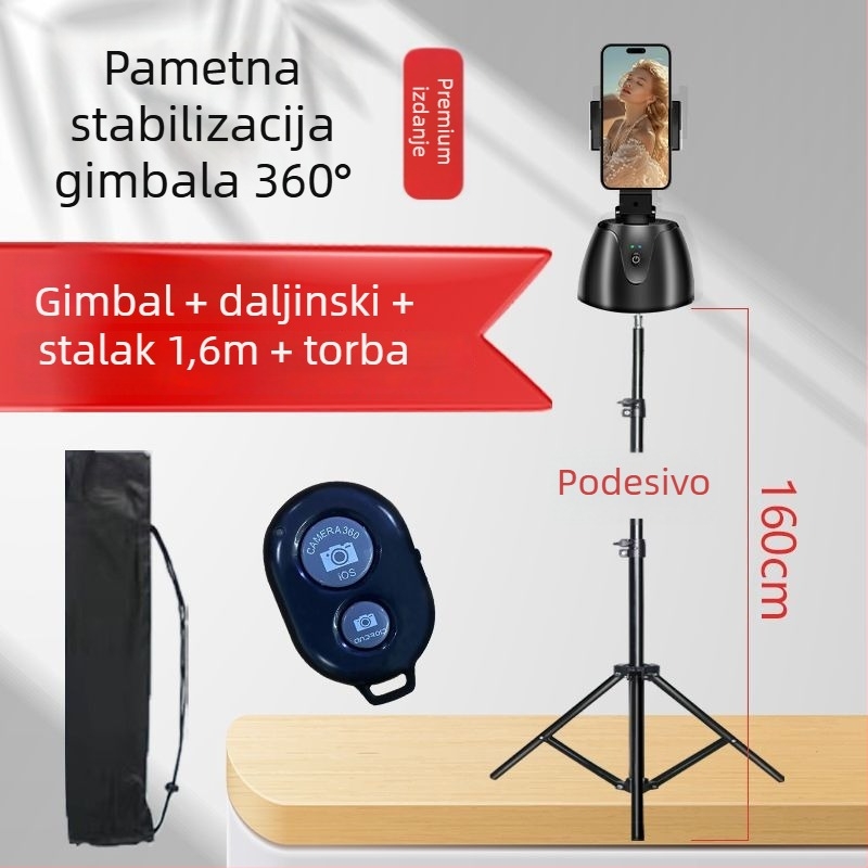 Kuglična glava stativa za univerzalni pametni telefon, plastično tijelo, branda Gacas, instalacija Bound APP