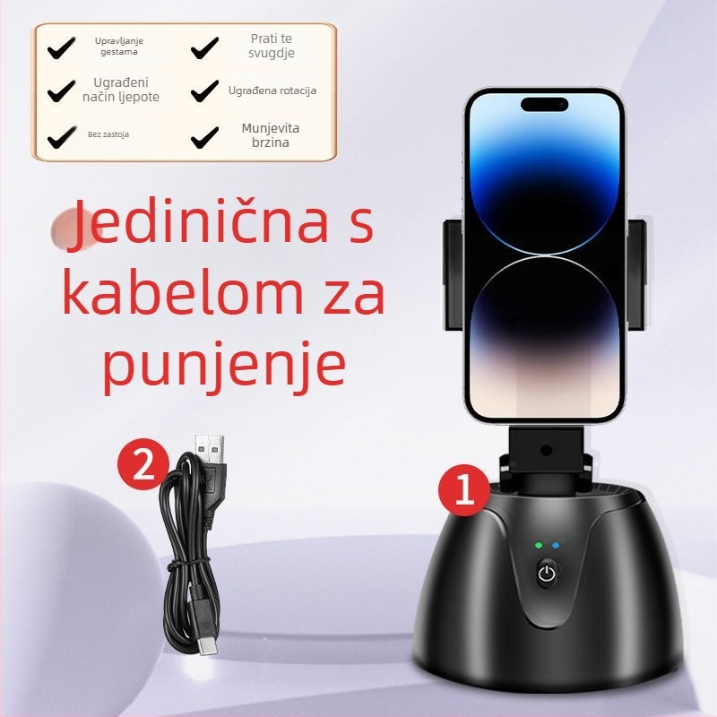 Kuglična glava stativa za univerzalni pametni telefon, plastično tijelo, branda Gacas, instalacija Bound APP