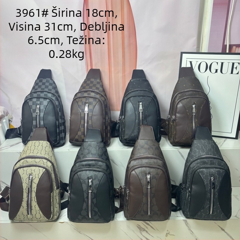 Ženska crossbody torbica u urbanom minimalističkom stilu, PU koža, poliester podstava, zatvarač, unutarnji džepovi za telefon i ID.