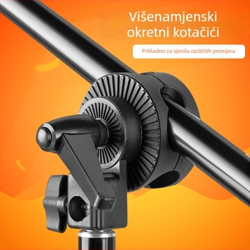 Zhijie adapter držača foto lampe s univerzalnim kotačem, cantilever okretna ploča i križna ruka (310 g)