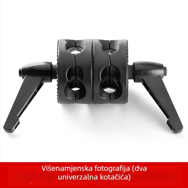 Zhijie adapter držača foto lampe s univerzalnim kotačem, cantilever okretna ploča i križna ruka (310 g)