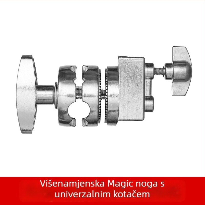 Zhijie adapter držača foto lampe s univerzalnim kotačem, cantilever okretna ploča i križna ruka (310 g)