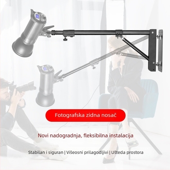Stropni držač za fotografiju s dvije sekcije teleskopskim stupnjem — nosivost 5 kg, radna visina 130–180 cm, promjer cijevi 30/35 mm