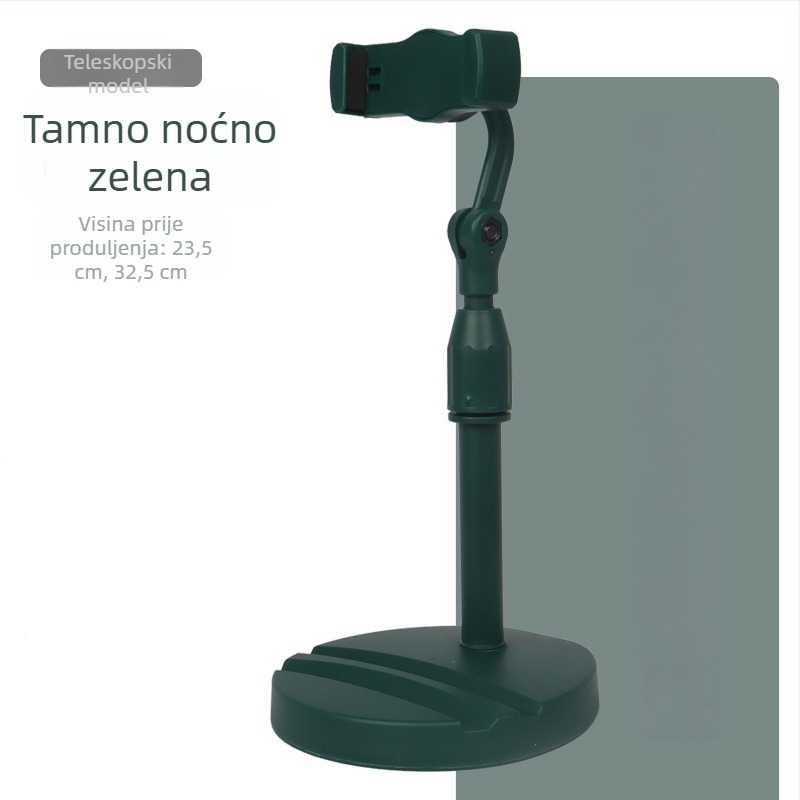 Stolni nosač za mobitel, podesiv, ABS materijal, jednostavan dizajn, za fotografiju i prijenos uživo