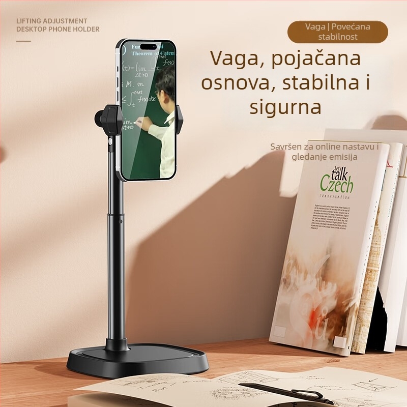 Nadstolni držač za telefon – aluminijska legura, podizanje i rotacija