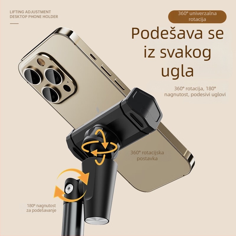 Nadstolni držač za telefon – aluminijska legura, podizanje i rotacija