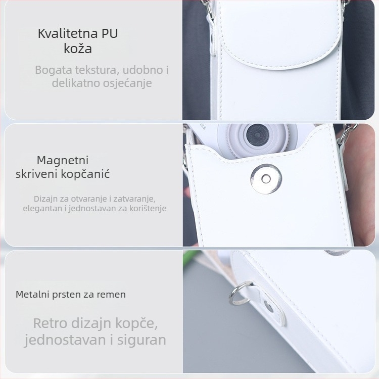 Torba za digitalni fotoaparat s crossbody remenom, Oxford materijal, kompatibilna s Canon G7X II/III i Sony, unisex, proljeće 2025, kućno skladištenje