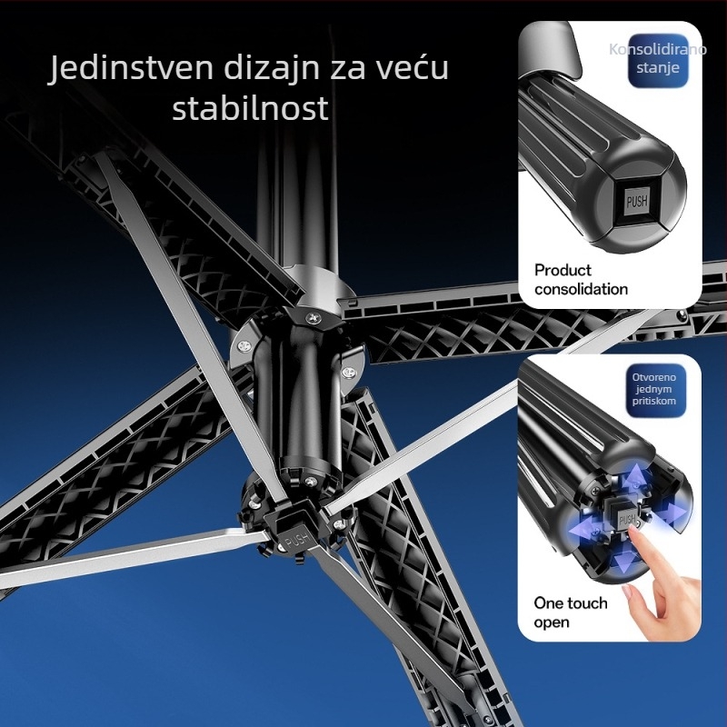 Selfie štap s inteligentnim praćenjem, 360° rotacija, praćenje lica, gimbal protiv podrhtavanja, aluminijski okvir