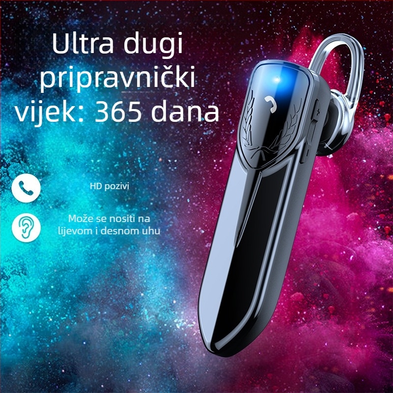 Bežične Bluetooth slušalice s visećim dizajnom, domet 10 m, trajanje baterije >8 h, IPX3 vodootpornost, Bluetooth 5.0