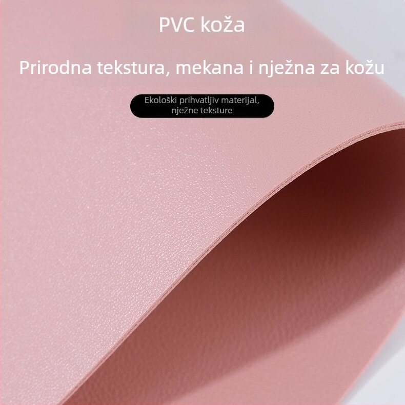 Kožna dvostruka podloga za manikuru, velika, jednobojna stolna podloga za šminkanje, podloga za laptop i tipkovnicu