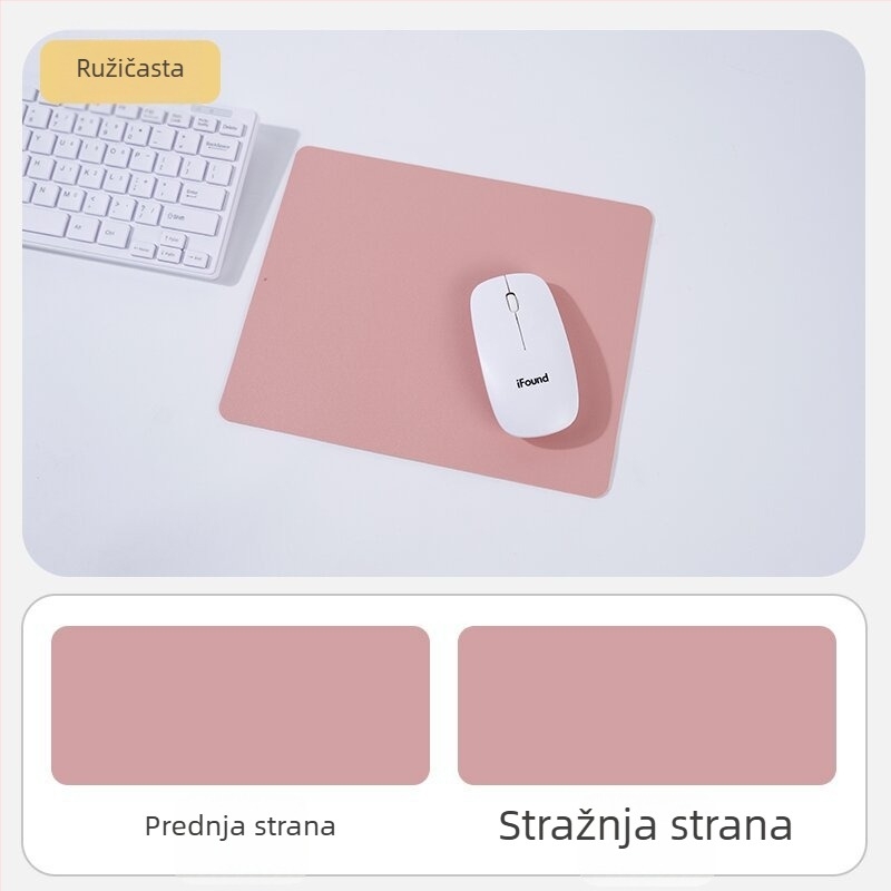 Kožna dvostruka podloga za manikuru, velika, jednobojna stolna podloga za šminkanje, podloga za laptop i tipkovnicu