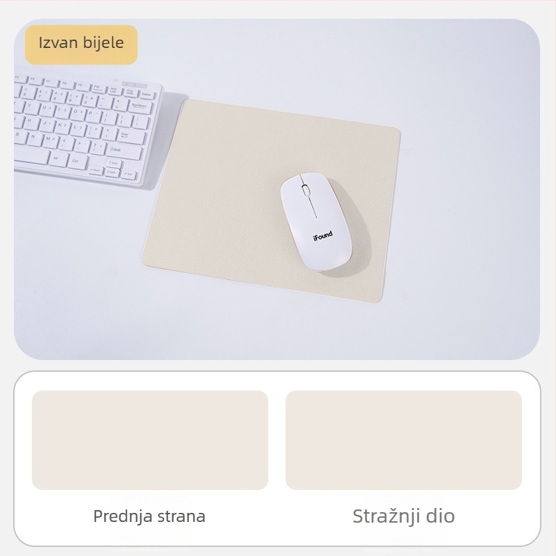 Kožna dvostruka podloga za manikuru, velika, jednobojna stolna podloga za šminkanje, podloga za laptop i tipkovnicu